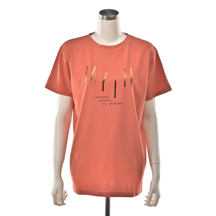 Coeur sucre カラー箔ロゴプリントTシャツ