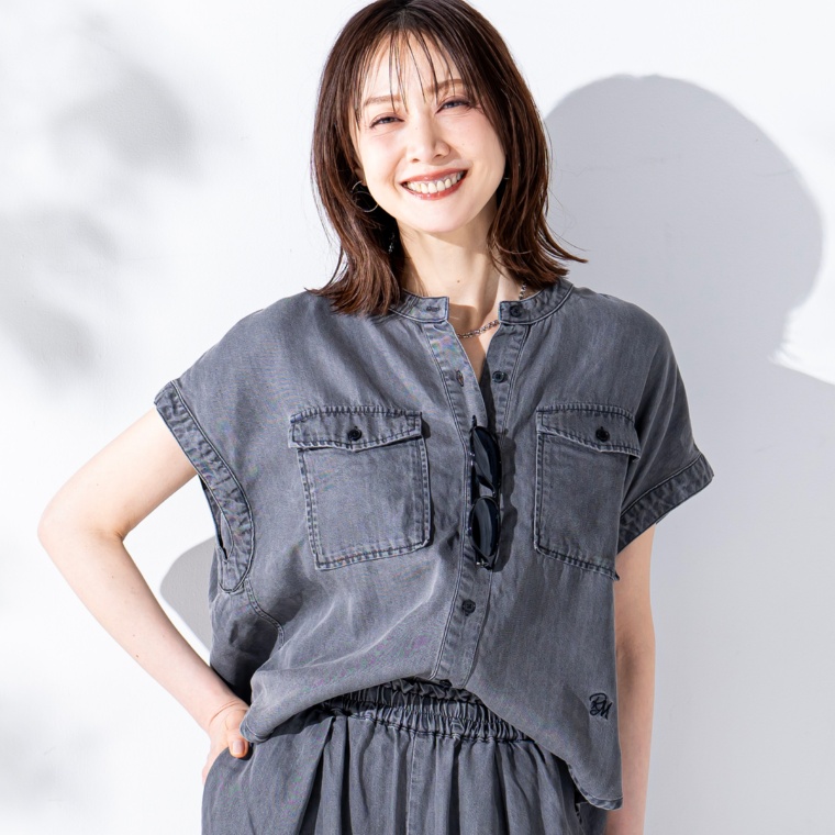 Remite コクーンシルエットデニムシャツ