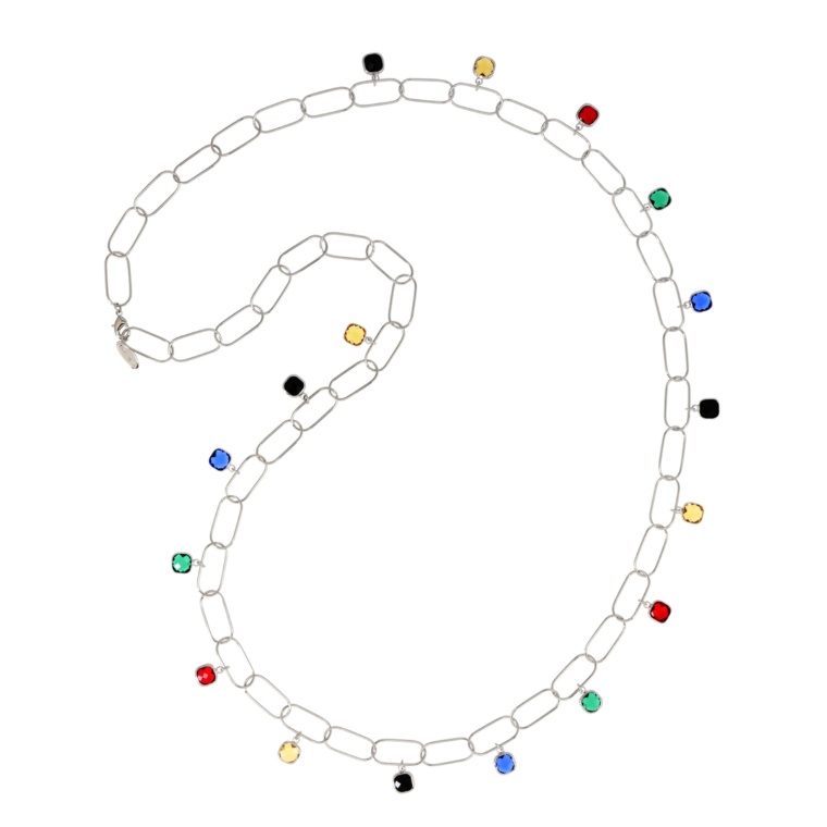JinkaNezu カラーパレット ロングチェーンネックレス
