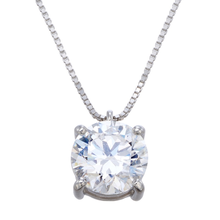 ラボグロウンダイヤモンド PT950 ペンダント3.0ctUP