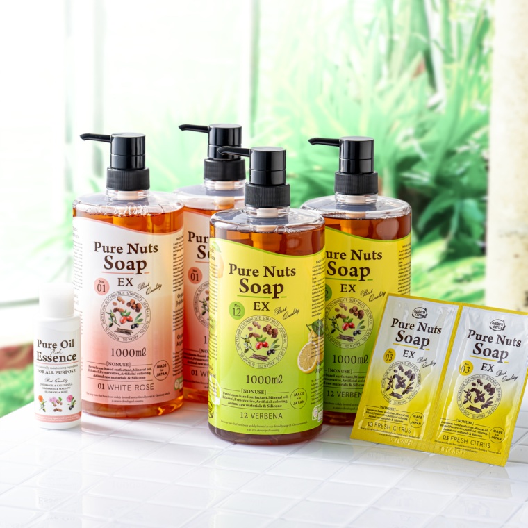 ピュアナッツソープEX 1000ml4本P付き特別セット