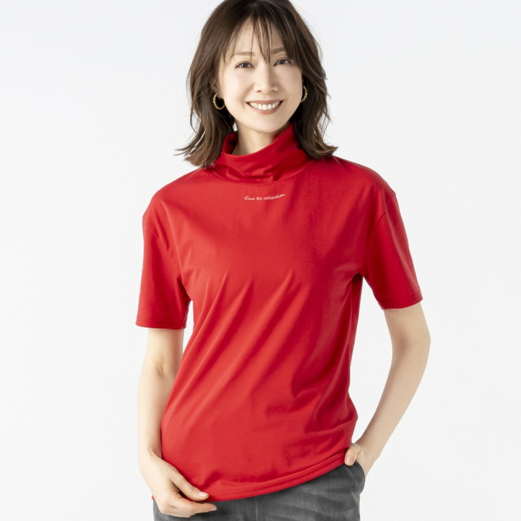 GRC UVカットハイネックプリントプルオーバー