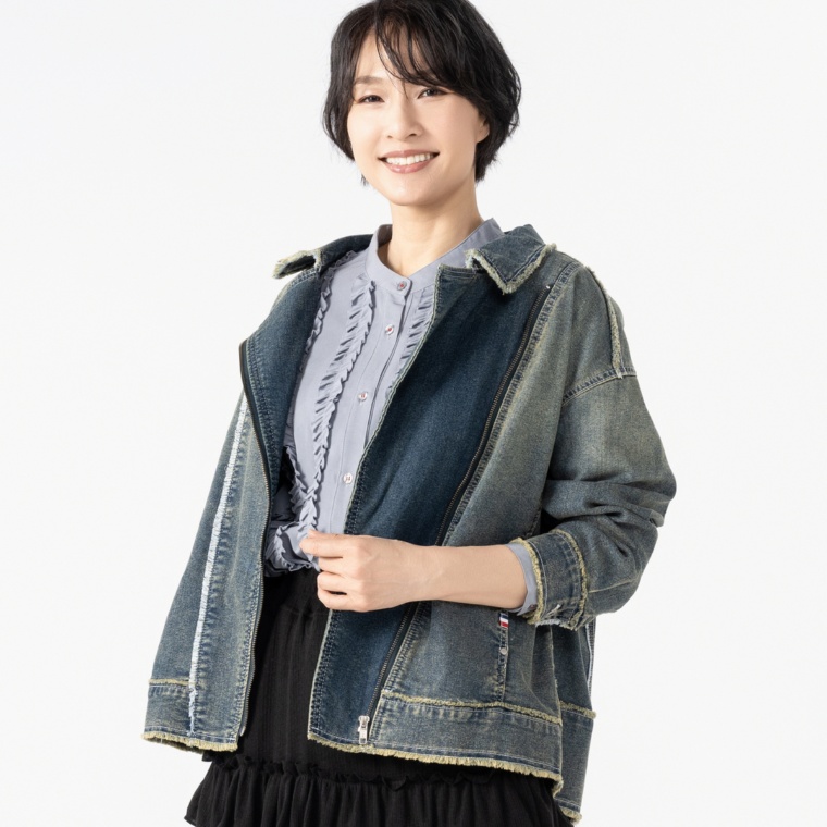 PERSONS デニムライダースジャケット