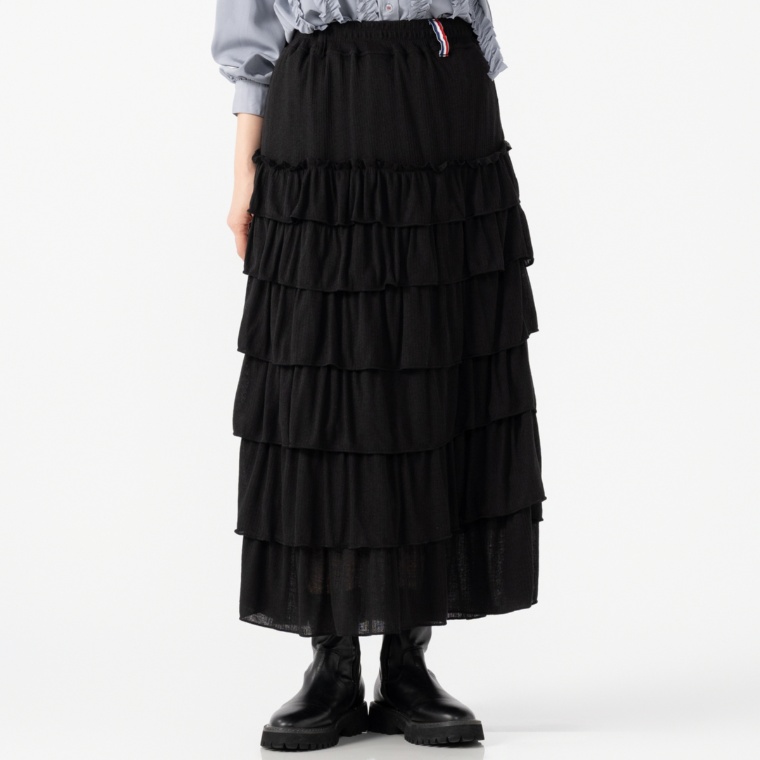 PERSONS カットソー段フリルスカート