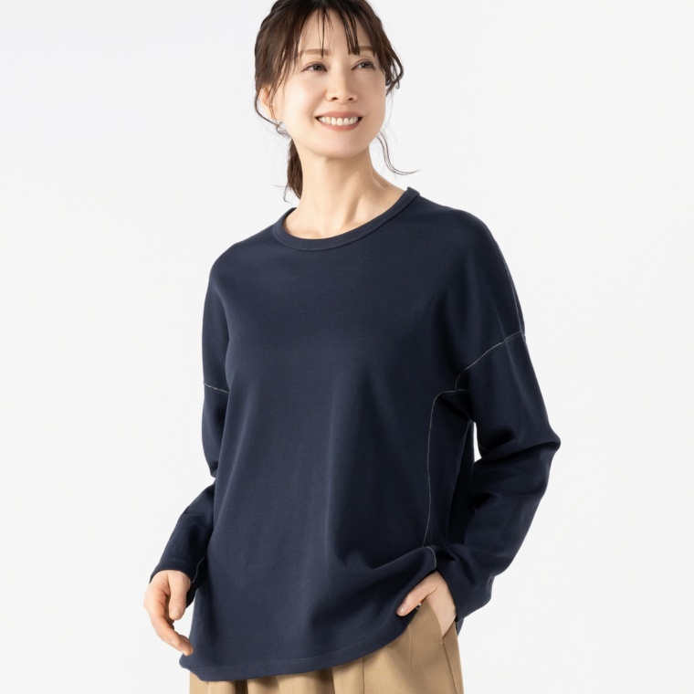 PERSONS ガーゼタッチリバーシブルTシャツ