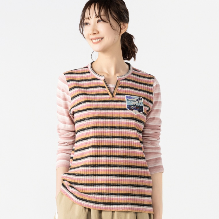 PERSONS テレコミックスボーダーTシャツ