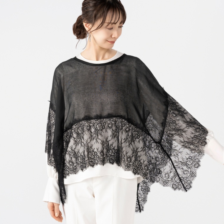 MARIAL 着られるスカーフ レースホールタイプ