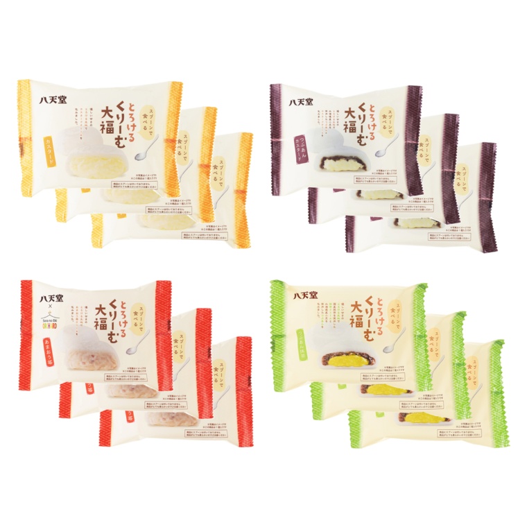 八天堂とろけるくりーむ大福4種12個詰合せ