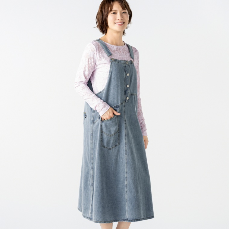 JEWEL MORRY’S ライトオンスデニム ジャンパードレス