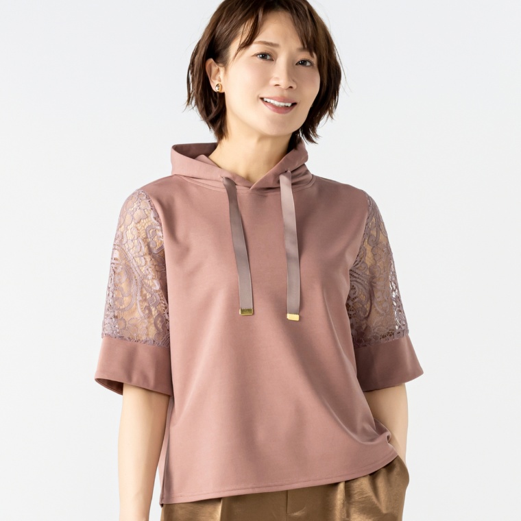 JEWEL MORRY’S レーススリーブフーディープルオーバー