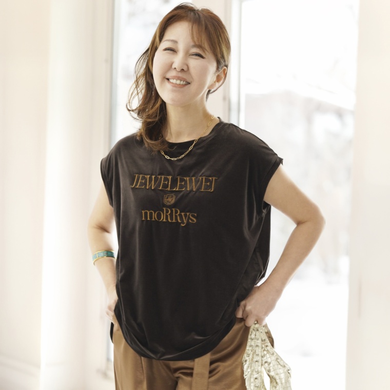 JEWEL MORRY’S ロゴ刺繍シアードレーププルオーバー