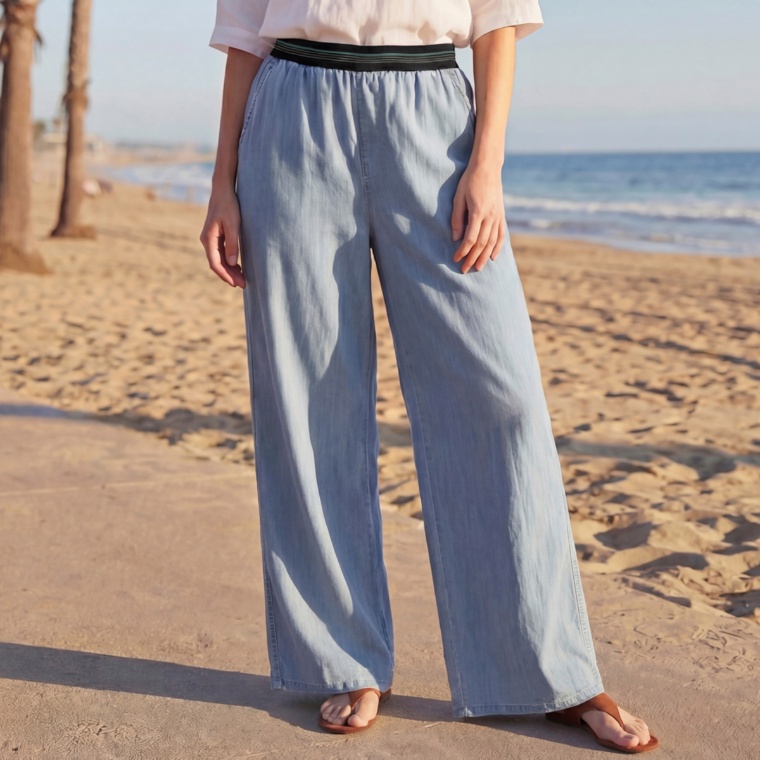 Provador 驚きのスーパーライトシフォンデニムセミワイド