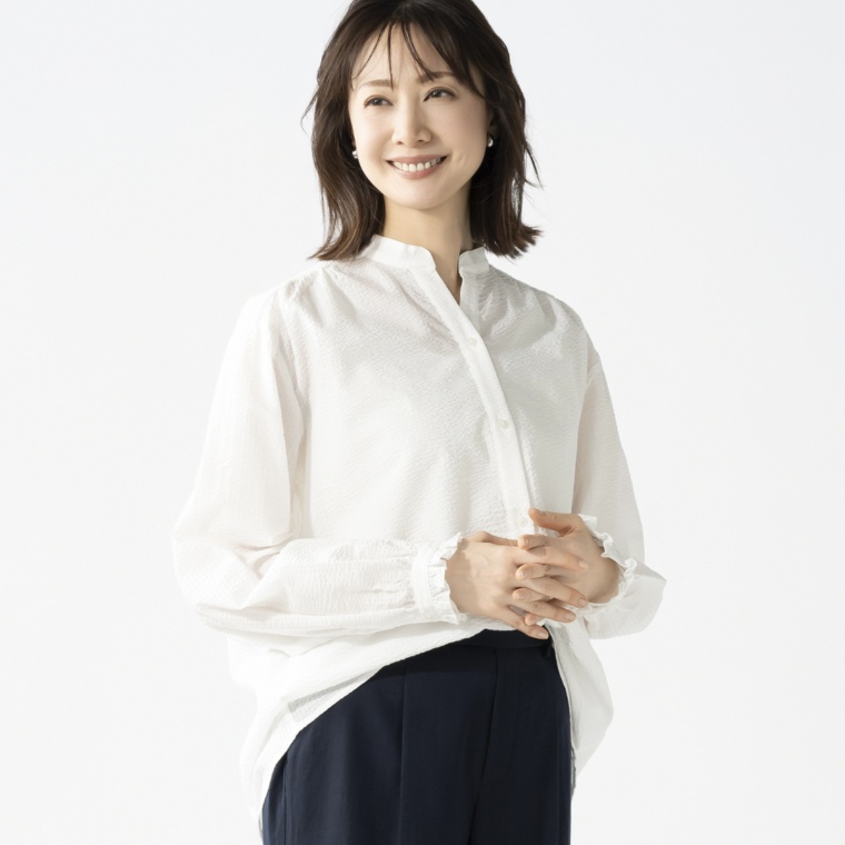 Provador サマーリップル 袖フリルブラウス