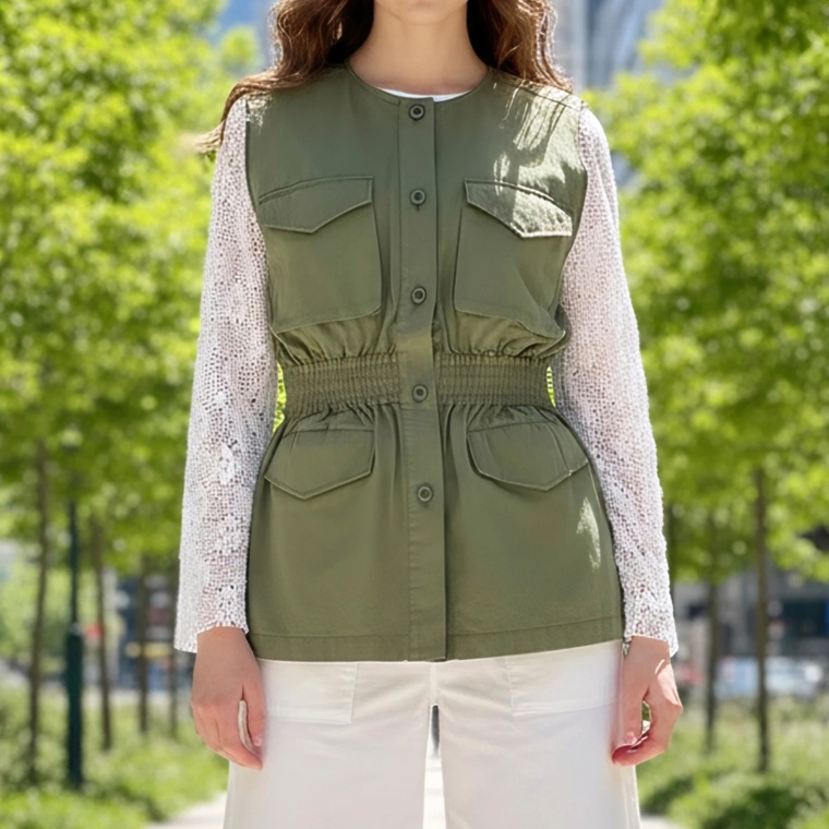 Provador 着てすぐ決まる ミリタリーシャーリングベスト