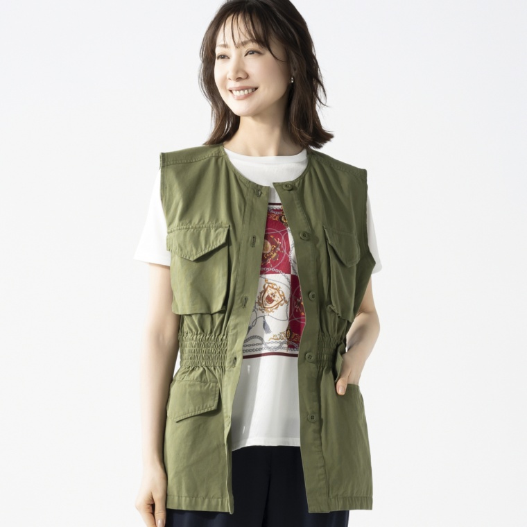 Provador 着てすぐ決まる ミリタリーシャーリングベスト