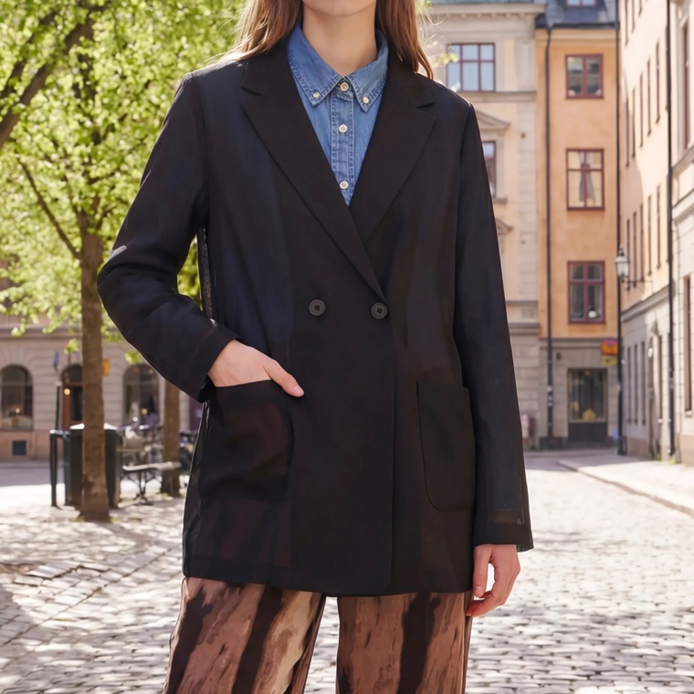 Provador しわになりにくいシアーメッシュ ジャケット