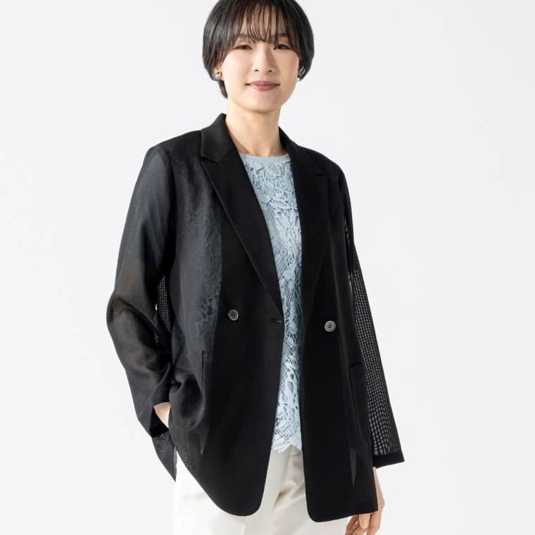 Provador しわになりにくいシアーメッシュ ジャケット