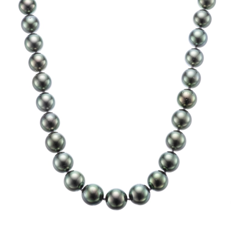 黒蝶真珠 ネックレス 8-10mm テリ最強ピーコック