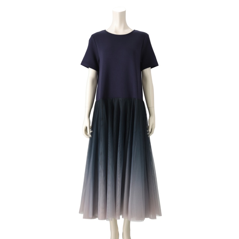 ANNE COQUINE ポンチ×チュールグラデーションワンピース