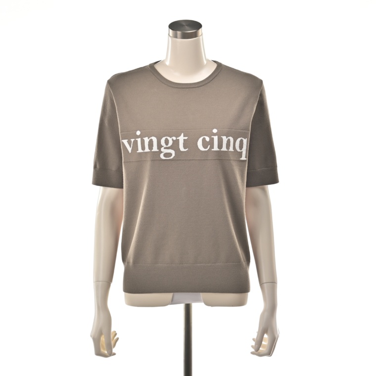 ANNE COQUINE コアスパンヤーンジャガードロゴニット