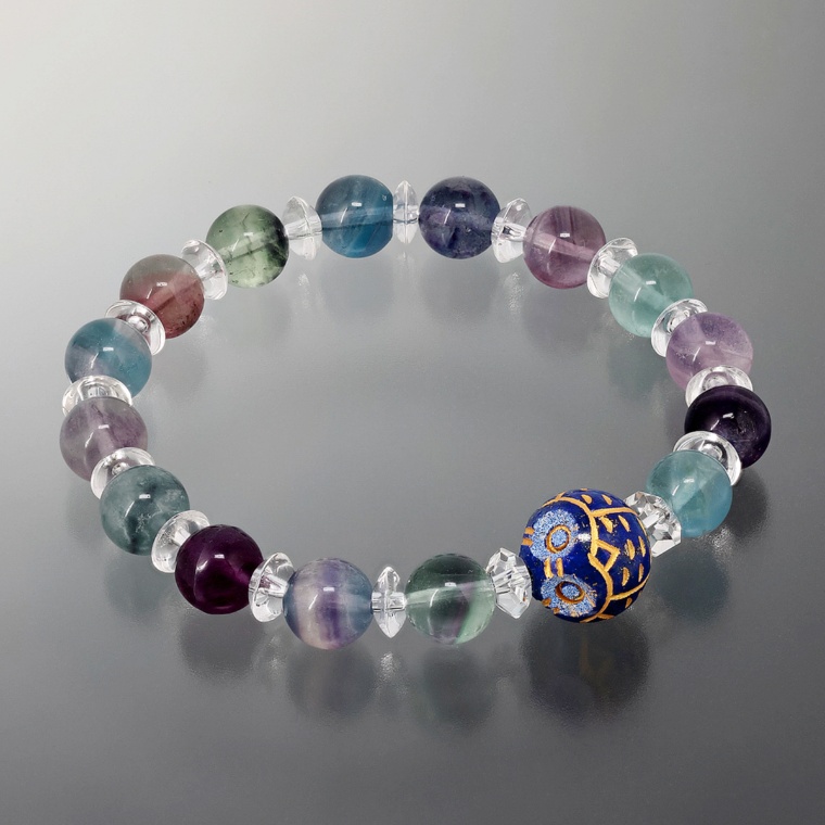 幸せのふくろう フローライト サークルブレス