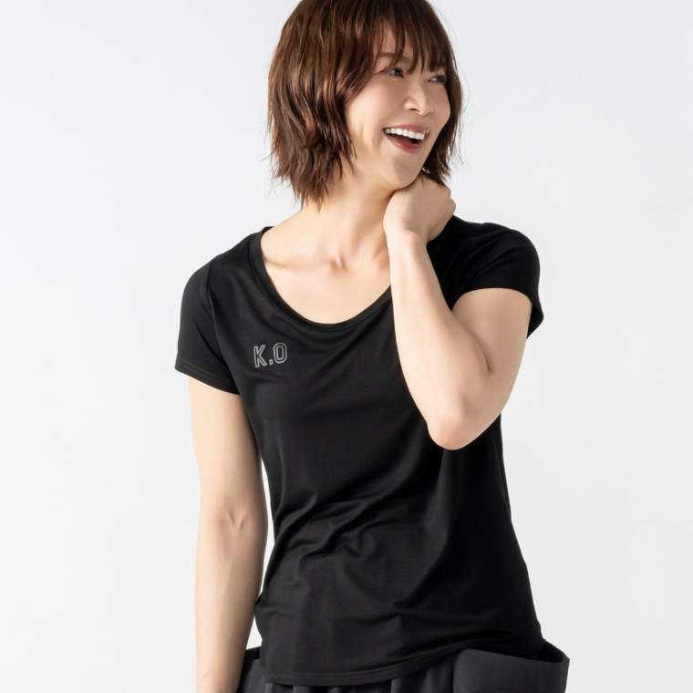 KawaiOkada自分の時間 ソフトジャージコンパクトTシャツ