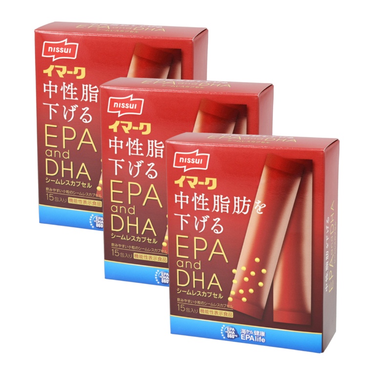 ニッスイイマークEPAandDHAシームレスカプセル1箱15本×3セット