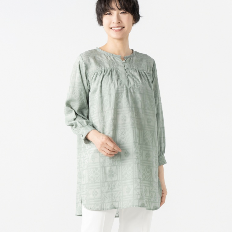 タカシマヤスタイルプリュ 刺しゅう入りチュニック
