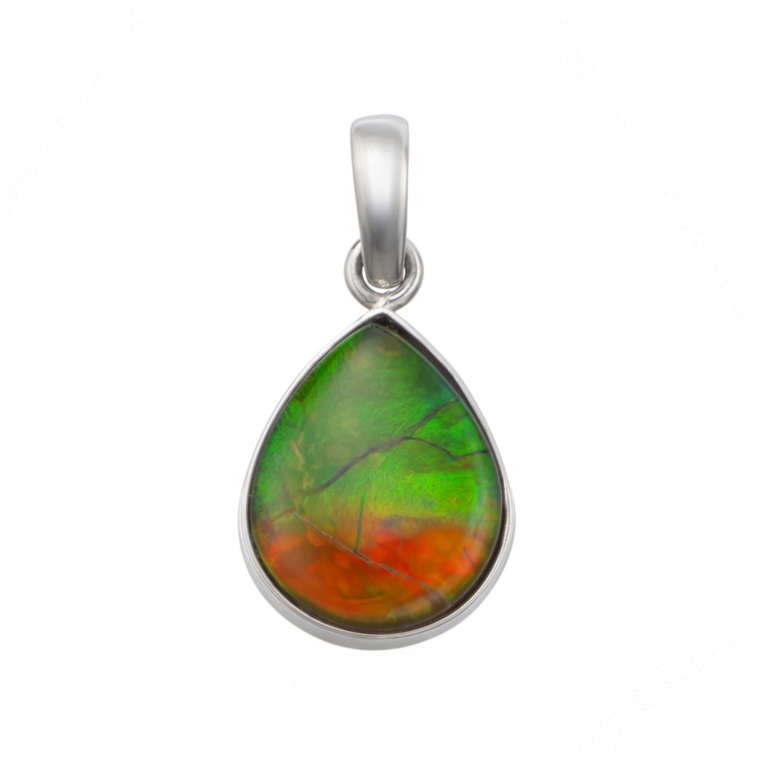 PT900 アンモライト ペンダントヘッド[ペアシェイプ]