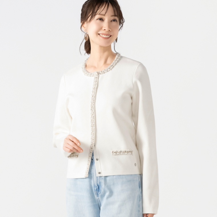 GUESS ビジューニットカーディガン