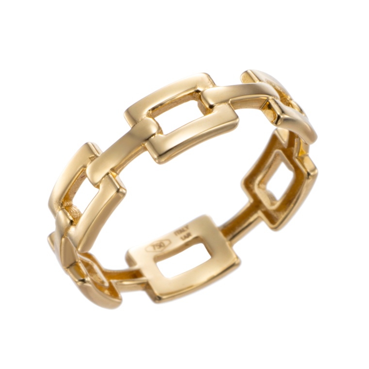 UNOAERRE 18K YG サンクレア デザイン リング