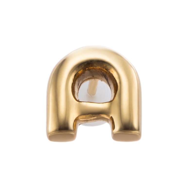 UNOAERRE 18K イニシャルデザイン 片耳用ピアス