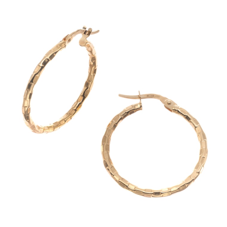 UNOAERRE 18KYG ピエトラ デザイン ピアス