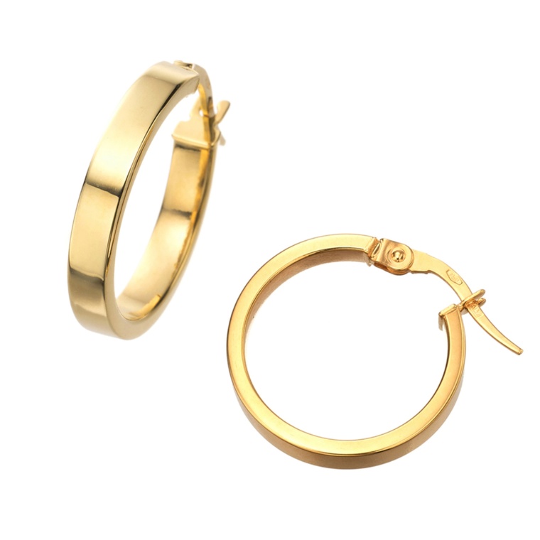 UNOAERRE by 滝野順 18K YG フラット ワイド ピアス