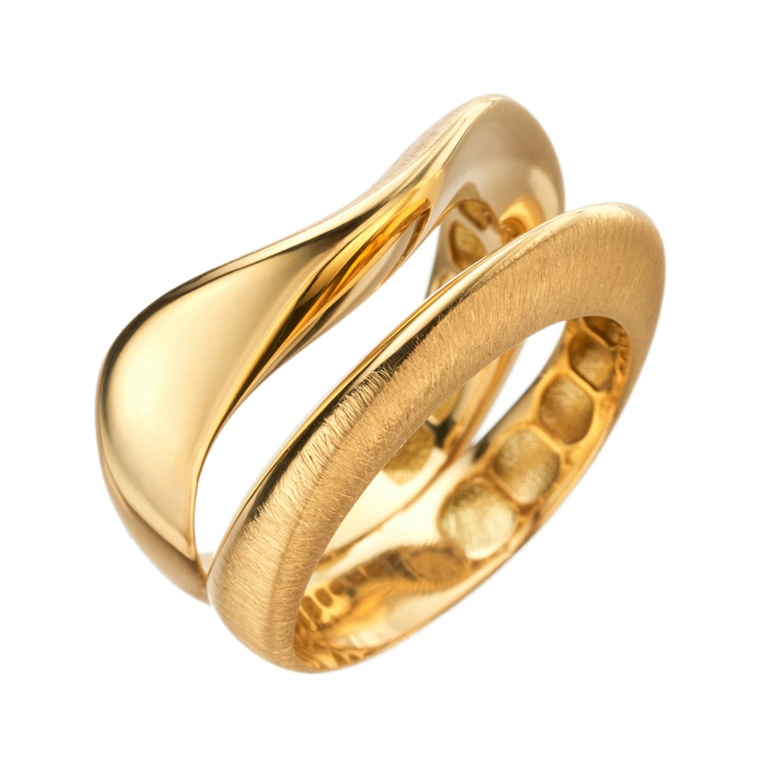 UNOAERRE 18K YG ドゥエ パッション リング