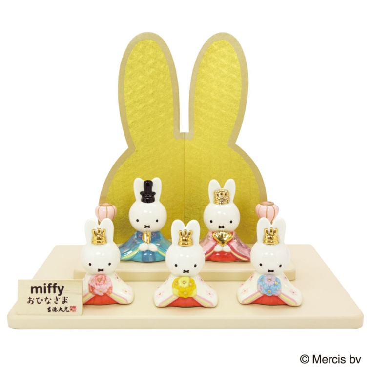 ミッフィー 磁器ひな五人飾り