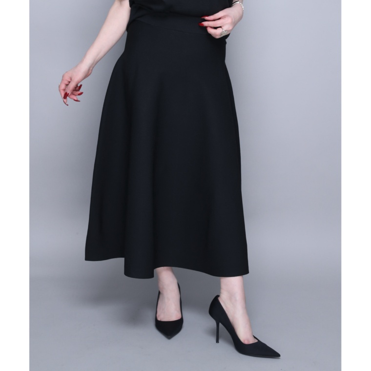 ANNE COQUINE ハーフミラノフレアニットスカート