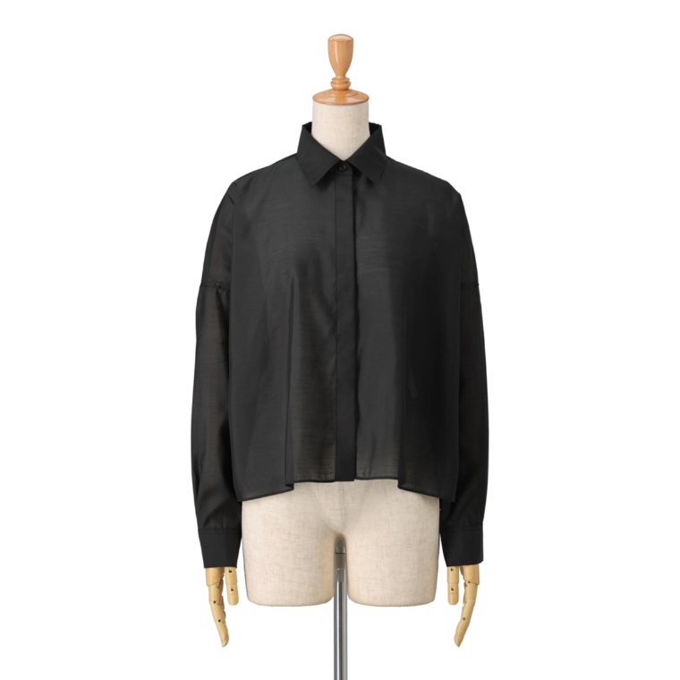 ANNE COQUINE ボックスオーガンジーシャツ