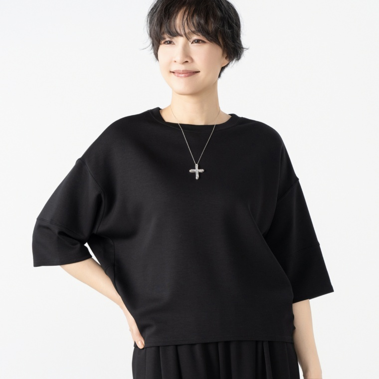 ANNE COQUINE ランタンスリーブダンボールニットプルオーバー