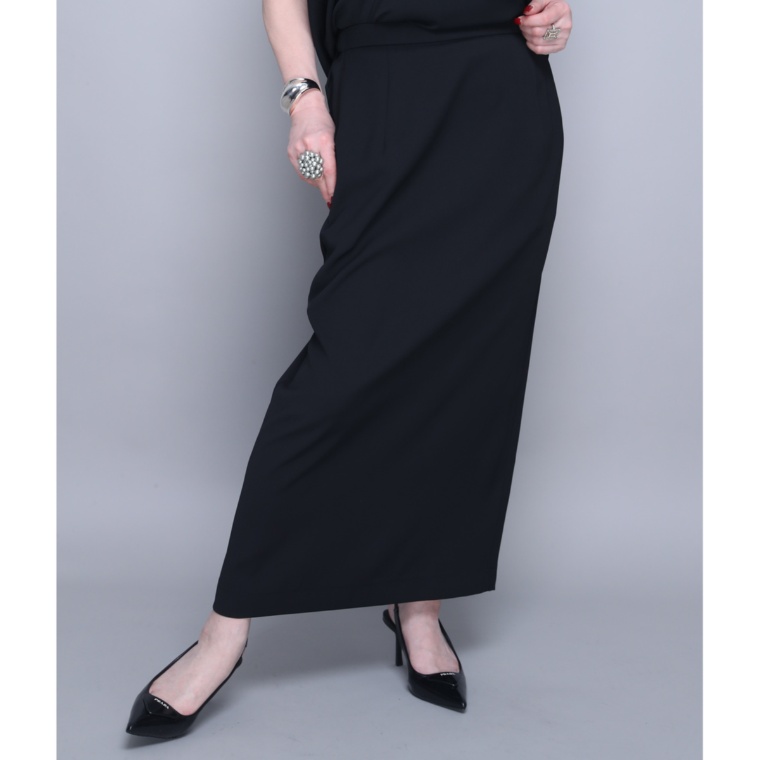 ANNE COQUINE ツイルストレートロングスカート