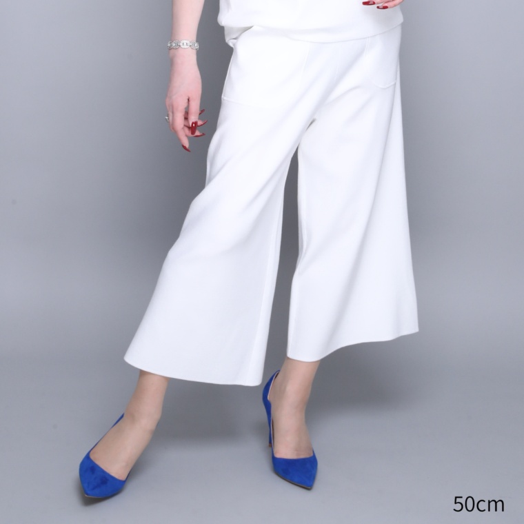 ANNE COQUINE 選べる股下ニットガウチョパンツ