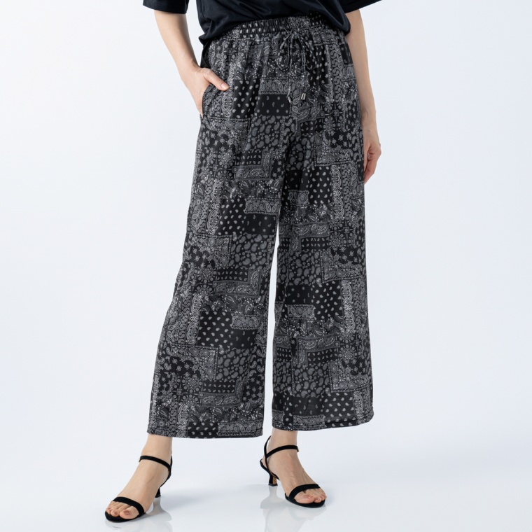 MAHARA MODERN エスニックプリントリラックスイージーパンツ