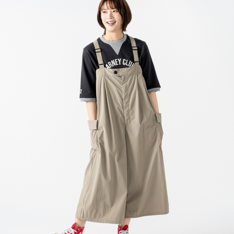 Carney 大人アクティブ オーバーオール風スカーチョ