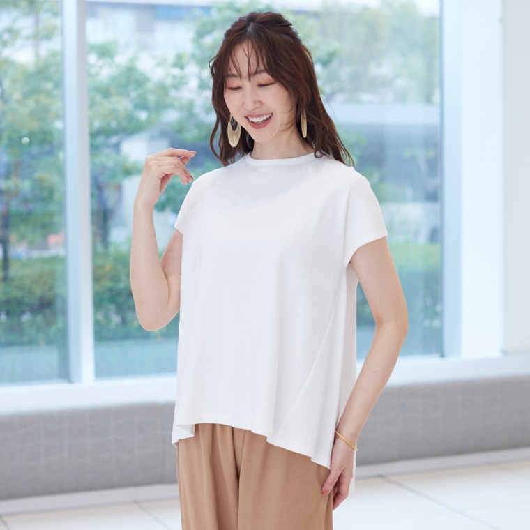 Pomelo 綿混シルケット加工プルオーバー