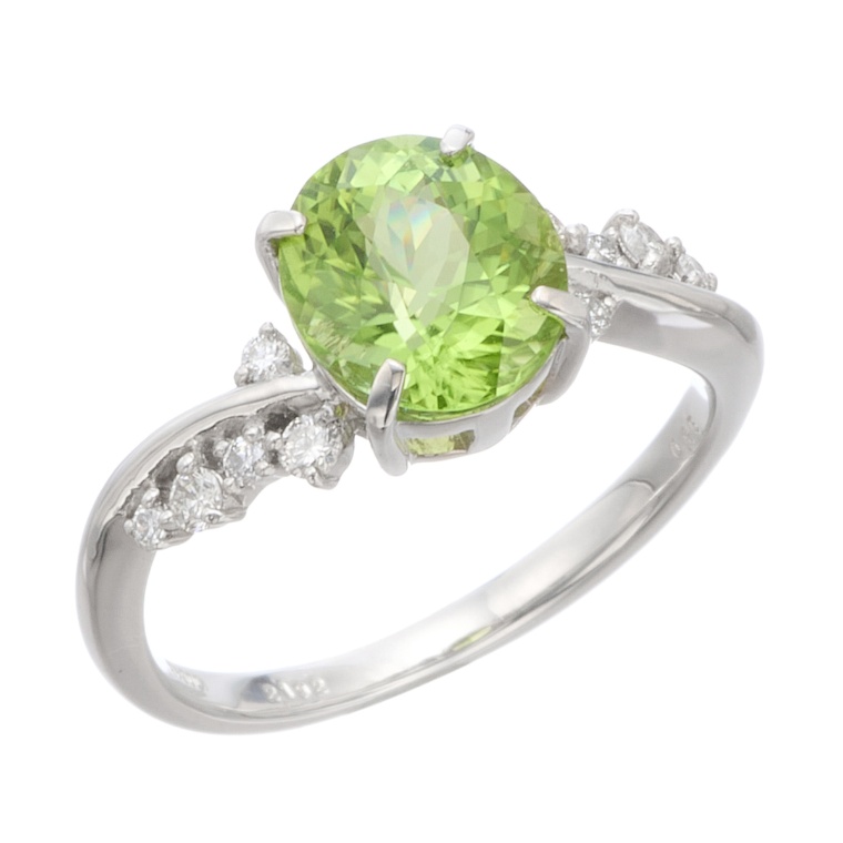 PT900 ペリドット リング 2.192ct