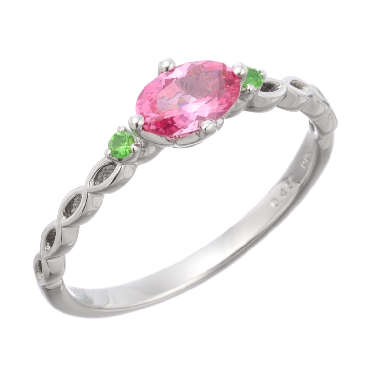 PT900 タンザニア産ピンクスピネル リング 0.4ctUP
