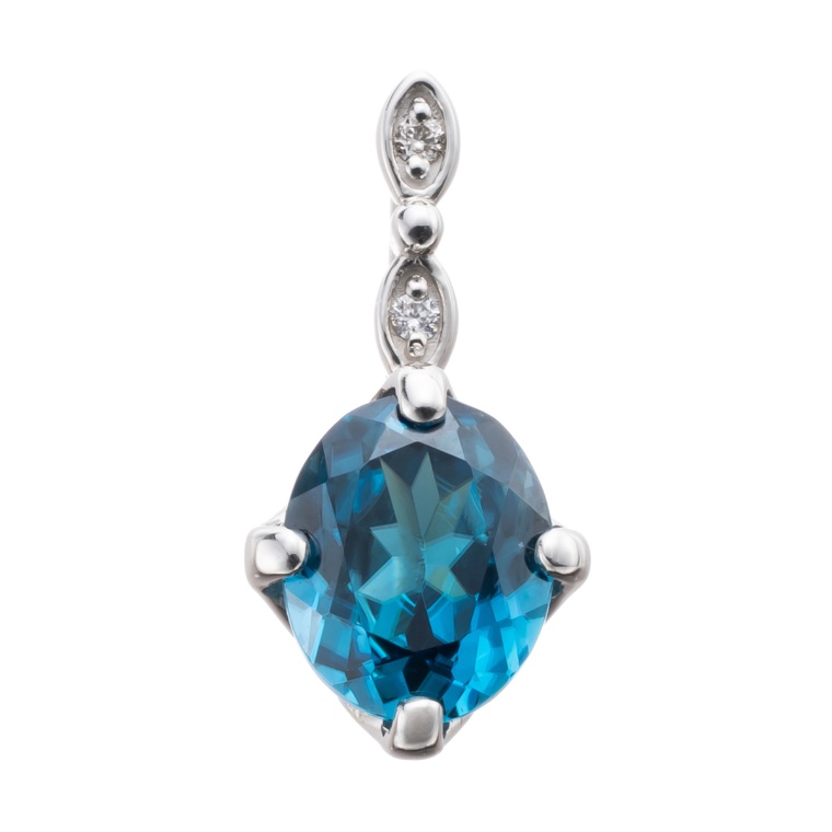 PT900 ブルージルコン ペンダントヘッド 1.0ctUP