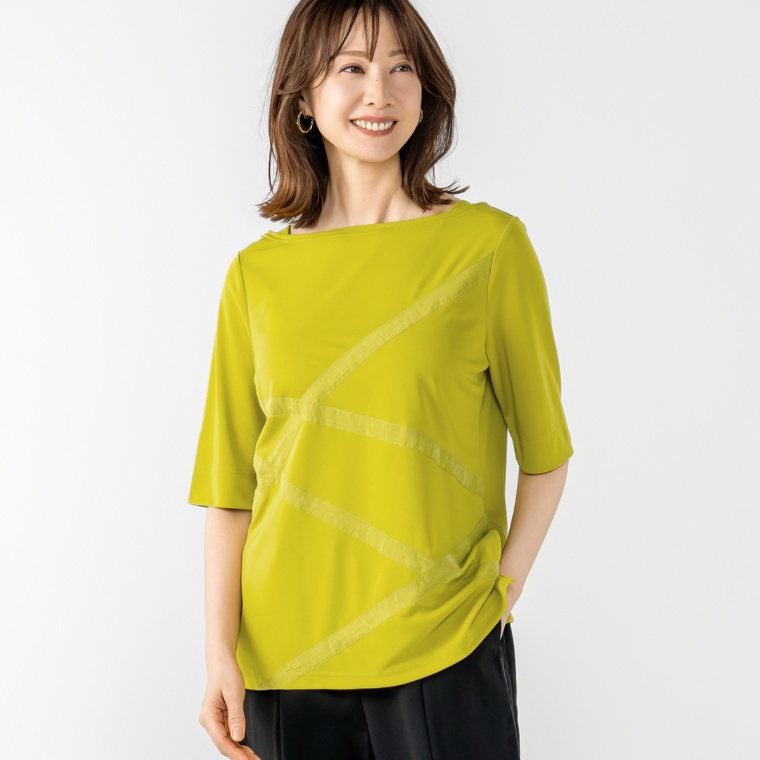 BOUTIQUE JUNKO クロステープラインプルオーバー