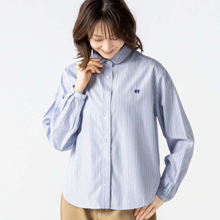 McGREGOR CLASSIC ストライプラウンドカラーシャツ