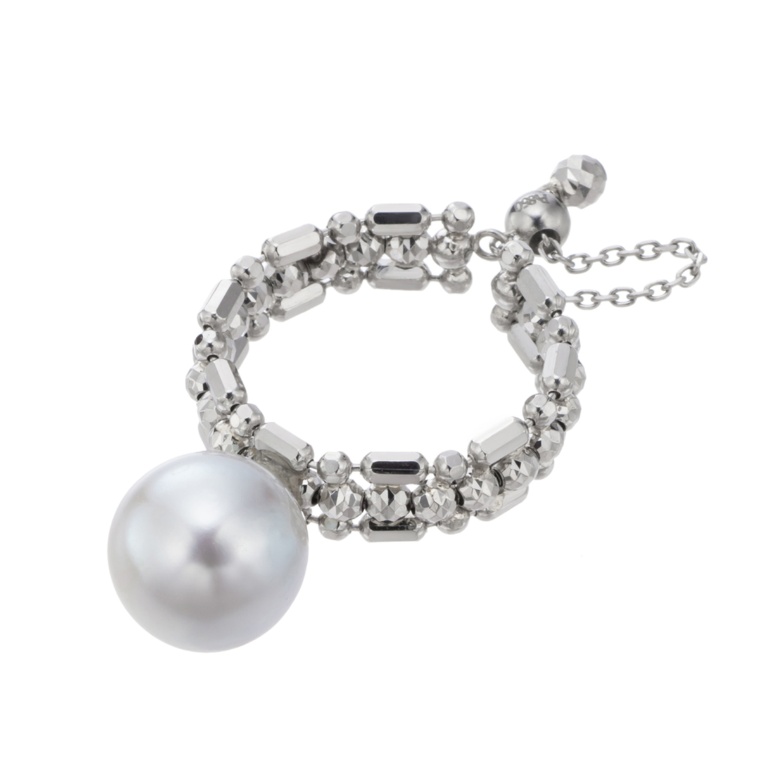 IRIS・SPIRA 和真珠フィットリング グレー系 8.0mm